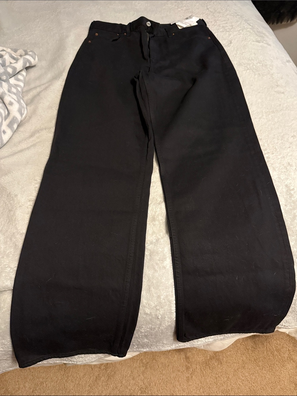 Black Wide-Leg Kids Pants